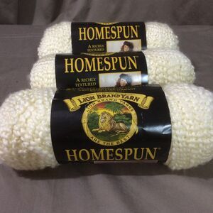 Lion Brand Homespun Bulky Yarn Deco 309 Same Dye Lot 3 Skeins Deco